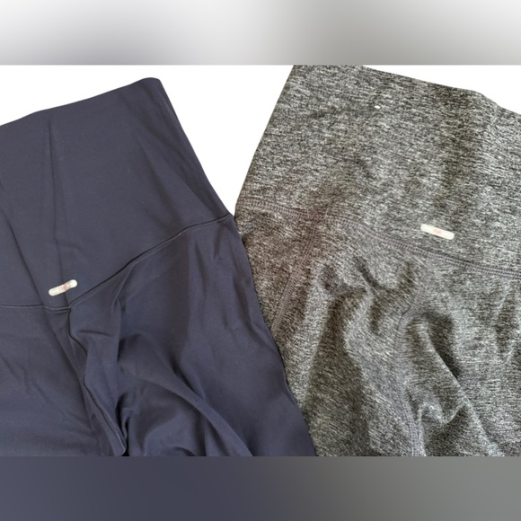 Aerie Offline Leggings Lot Women’s Small – 2 Pairs High Rise (Navy Short + Gray) - Picture 3 of 6